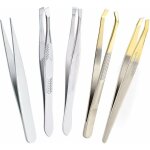 Lot de 5 pinces  piler professionnelles en acier inoxydable pour sourcils cils poils incarns poils ...