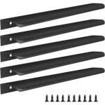 Lot de 5 poign�es noires pour placards de cuisine porte de penderie de 300 mmaluminiummeubles de salle ...