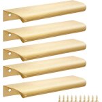 Lot de 5 poign�es de placard de cuisine dor�es 150 mm en aluminium pour porte de placard de salle de ...