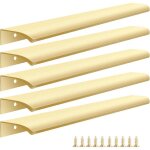 Lot de 5 poignes de placard de cuisine dores 300 mm en aluminium pour porte de placard de salle de ...