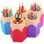 Lot de 5 pots  crayons de couleurs assorties pot  crayons pot  pinceaux de maquillage organisateur ...