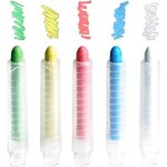 Lot de 5 stylos à craie colorés - zgeer - sans poussière - lavables - non toxiques Lot de 5 stylos à craie colorés - zgeer - sans poussière - lavables - non toxiques