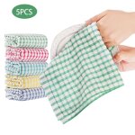 Lot de 5 torchons de cuisine en coton pour laver la vaisselle torchons pour le nettoyage de la maison ...