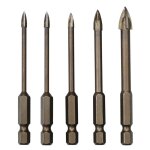 Lot de 5 triangle foret set forets pour carrelage en carbur outil de forage universel efficace (3 / 4 ...