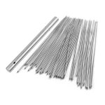Lot de 50 aiguilles  brochettes en acier inoxydable pour barbecue avec tube de rangement
