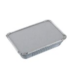 Lot de 50 barquettes en aluminium avec couvercle - 265 x 192 x 65 cm - 2 000 ml - plat barbecue en aluminium ... Lot de 50 barquettes en aluminium avec couvercle - 265 x 192 x 65 cm - 2 000 ml - plat barbecue en aluminium ...