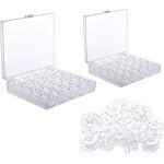 Lot de 50 bobines de machine coudre canettes en plastique avec bote de rangement compatible singer pzcc ...