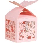 Lot de 50 bo�tes � bonbons de mariage motif papillon 3d d�coupe laser de luxe pour drag�es de mariage ...