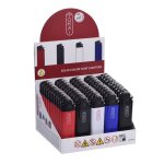 Lot de 50 briquets tokai - boîte distributrice - classique à pierre - flamme réglable - couleurs assorties ... Lot de 50 briquets tokai - boîte distributrice - classique à pierre - flamme réglable - couleurs assorties ...