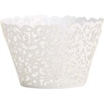 Lot de 50 caissettes � cupcakes en filigrane doublures en filigrane tasses � cupcakes en dentelle pour ...