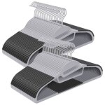 Lot de 50 cintre en plastique ouverture en forme de u antiglisse �paisseur 05 cm longueur 415 cm gris ...