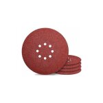 Lot de 50 disques abrasifs 225 mm grain 40 pour ponceuse murale - papier abrasif avec 8 trous. odipie ...