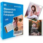 Lot de 50 feuilles de papier photo brillant 10 x 15 cm pour imprimante jet dencre 200 g / m� papier photo ...