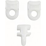 Lot de 50 glissi�res pour tringle � rideaux en plastique blanc pour caravane camping - car fen�tre porte ...