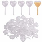 Lot de 50 pipettes  cupcakes en plastique transparent de 4 ml: compte - gouttes jetables pour injecteurs ...