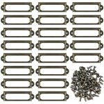 Lot de 50 porte - �tiquettes en m�tal pour meubles tiroirs armoires cartes plaques signal�tiques cadre ...