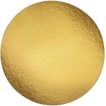Lot de 50 supports à gâteaux ronds - carton réversible doré & argent - disque diamètre 22 cm Lot de 50 supports à gâteaux ronds - carton réversible doré & argent - disque diamètre 22 cm