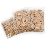 Lot de 500 cheville bois assorties 6mm 8mm 10mm - goujon bois de htre massif - convient pour le gabarit ...