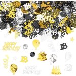 Lot de 500 confettis pour anniversaire de 18 ans - dcoration de table danniversaire - confettis or argent ...