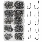 Lot de 500 hameons de pche en acier au carbone avec ardillon pour accessoires de pche taille 3  12 ...