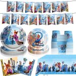 Lot de 52 de vaisselle assiette anniversaire animaux de la m�tropole 2 enfants f�te assiettes en carton ...