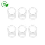Lot de 6 anneaux transparents en silicone attache - ttine pour bb clip sucette et adaptateur de ttine ...