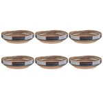 Assiette creuse genesis �21cm - 6 pi�ces - basalte