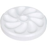 Lot de 6 assiettes a huitres 9 compartiments + 1 pour le citron fabrication franaise pour la maison ...