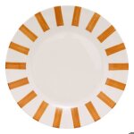 Lot de 6 assiettes plate cheri jaune d268xh23cm - atmosphera createur dinterieur