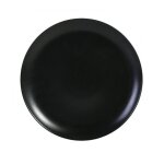 Lot de 6 assiettes rondes banca en fine porcelaine noir assiettes plates de presentation pour desserts ...