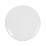 Lot de 6 assiettes de service plates banca en porcelaine blanche - diamtre 32 x hauteur 25 cm