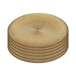 Lot de 6 assiettes en verre dor� �21cm - falon