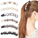 Lot de 6 barrettes � cheveux en perles et strass pour femmes et filles style 1
