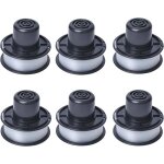 Lot de 6 bobines de fil pour coupe - bordures - aucune - compatible avec black + decker gl250 / gl310 ...