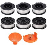 Lot de 6 bobines de de remplacement fil a6481 a6485 pour coupe - bordures black decker (6 paquets + 2 ...