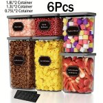 Kimfead lot de 6 bo�tes de conservation herm�tiques - r�cipients alimentaires en pp sans bpa pour cuisine ...