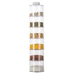 Lot de 6 botes  pices botes empilables transparentes pour la cuisine