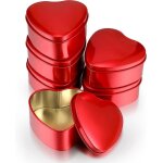 Lot de 6 bo�tes en m�tal en forme de c?ur avec couvercles pour la saint - valentin les bonbons les tr�sors ...