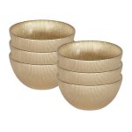 Lot de 6 bols en verre dor� 70cl - falon