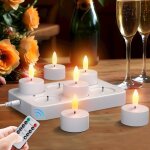 Lot de 6 bougie led rechargeable bougie chauffe - plat led Électrique flamme vacillante avec station ... Lot de 6 bougie led rechargeable bougie chauffe - plat led Électrique flamme vacillante avec station ...