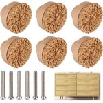 Lot de 6 boutons de meuble en rotin style bohème ronds boutons de porte pour commode armoire placards ... Lot de 6 boutons de meuble en rotin style bohème ronds boutons de porte pour commode armoire placards ...