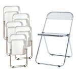 Lot de 6 chaises pliantes pornainen transparent