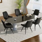 Lot de 6 chaises de salle � manger design moderne chaises rembourr�es en tissu pieds en m�talpour cuisine ...