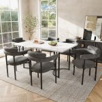 Lot de 6 chaises de salle  manger chaise salon avec pieds en mtal fauteuil chambre sige rembourr ...