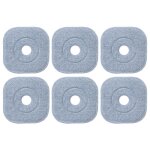 Lot de 6 chiffons microfibre carr� pour balai serpilli�re ? recharges lavables et r�utilisables lingettes ...