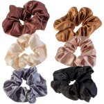 Lot de 6 chouchous cheveux en soie et satin pour femme cheveux label Lot de 6 chouchous cheveux en soie et satin pour femme cheveux label