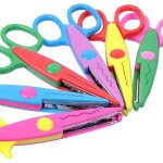 Lot de 6 ciseaux d�coratifs color�s pour bordures de papier ciseaux de scrapbooking ciseaux dartisanat ...