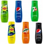 Lot de 6 concentrs sodastream lipton citron + vert + pepsi + mirinda + 7up + pepsimax