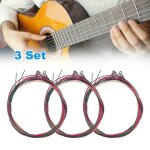 Lot de 6 cordes colorées pour guitare acoustique cordes en acier de la 1ère à la 6ème corde Lot de 6 cordes colorées pour guitare acoustique cordes en acier de la 1ère à la 6ème corde