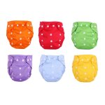 Lot de 6 couches lavables pour bébé réglables lavables réutilisables douces et respirantes Lot de 6 couches lavables pour bébé réglables lavables réutilisables douces et respirantes
